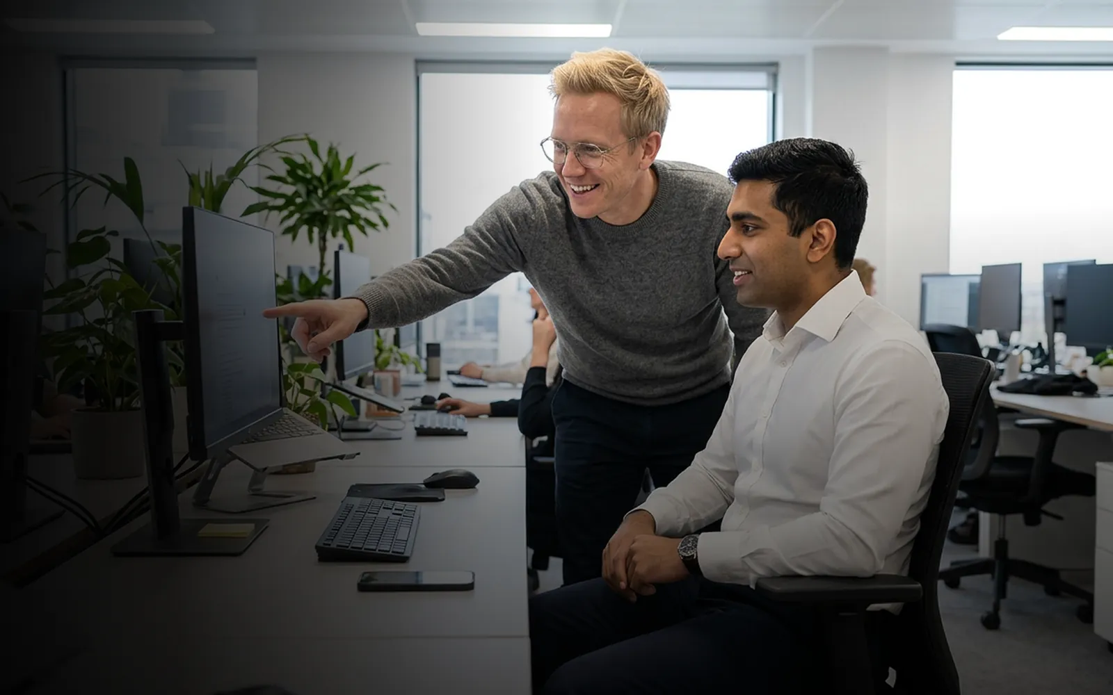 MR HARRY® guiding a client at a screen